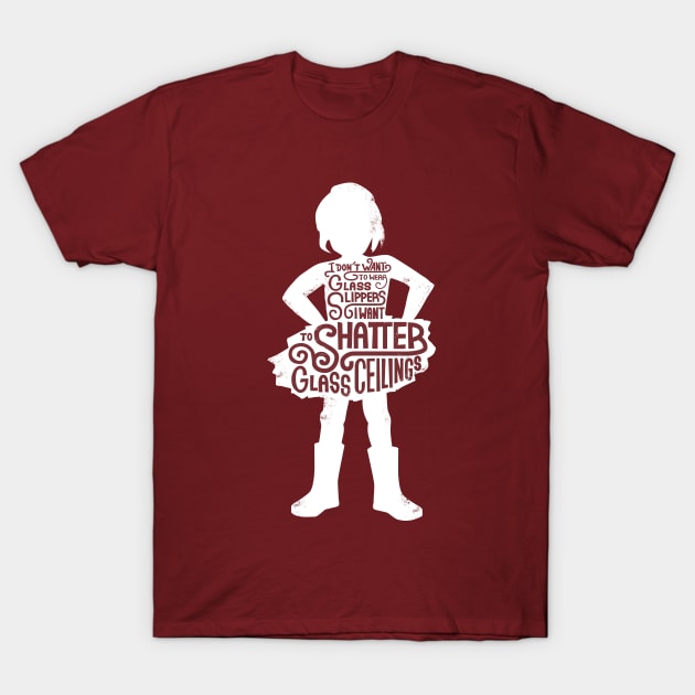 Shatter Glass Ceilings - Solid T-Shirt by superdesigner